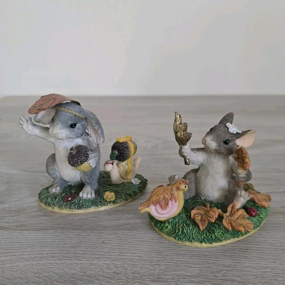 Charming Tails Lot-6 Fall/Halloween/Acorn/Leaves/Ghost/Candy Corn/Indian/Vampire - Picture 4 of 9